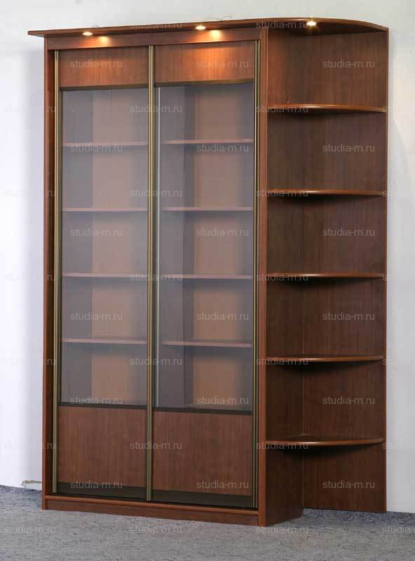 Двухдверный книжный шкаф-купе элит-серии Лоредо